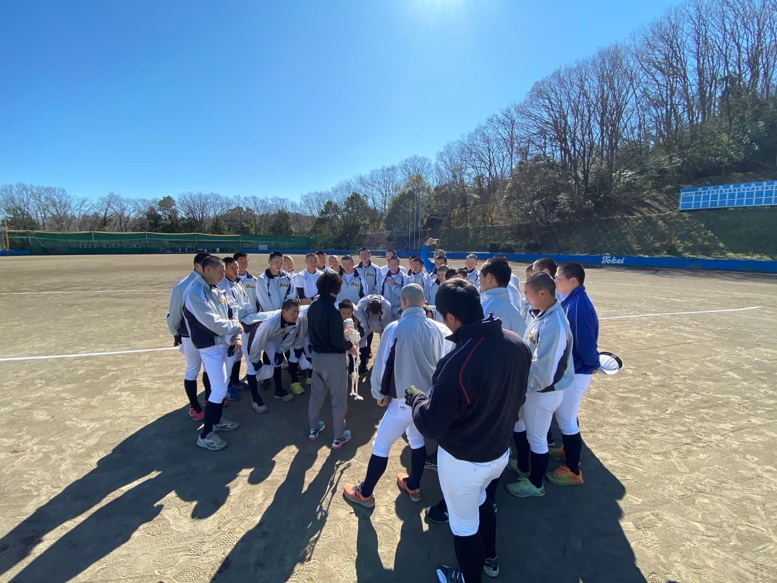 Team P2M が帯同するスポーツチームの練習風景